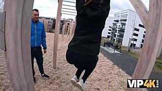 vip4k jogging leads to hot sex with stranger and cuckolding boyfriend