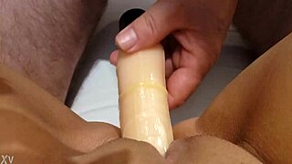 Latina Gets Massage With Toy Help