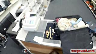 Stewardess caught in hidden toilet blowjob with spying pov