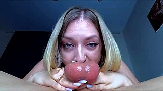 Sloppy blowjob on monster cock leads to throatpie and swallow 😈