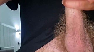 Just watched this sexy guy strip, ride, and slap his thick cock up close.