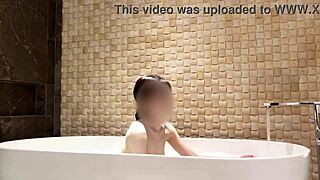 Bath time at luxury hotel.