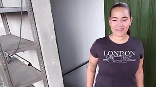 japanese uniform girl in embarrassing panties gets bell clit and anal training with buttplug