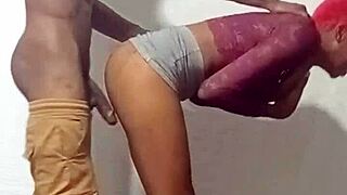 Friends Sister in Standing Doggy Pose