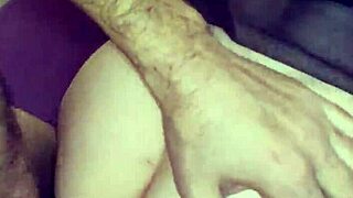 Amateur couple films at home in lingerie