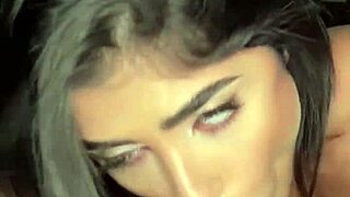 Petite 18yo latina gags on deepthroat and gets cum in mouth during casting