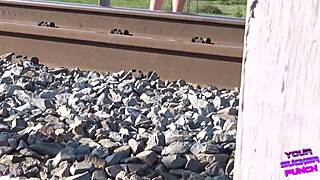 We nearly got caught trying to bang on the train with neighbors watching