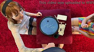 Two Girls One Guy Dice Challenge to Make Him Cum First 😏