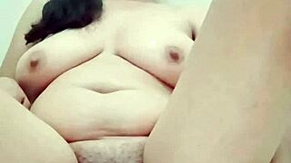 Latina Housewife Masturbates in Shower