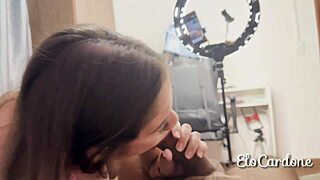 Estava Mamando Meu Amigo e Meu Marido Me Pegou. That Deepthroat Latina Choke Had Me Shaking!