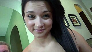 Hardcore hard couple goes wild with wet orgasm. Their 1on1 fucking moans echo through the house.