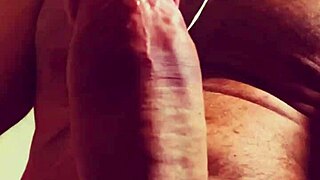 warming up my big cock solo before the girl gets home from work