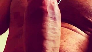 warming up my big cock solo before the girl gets home from work