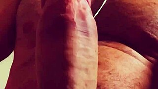 warming up my big cock solo before the girl gets home from work