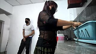 Neighbor Degenerate Masturbates at Cute Latina's Big Ass