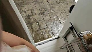 Hey, wanna see a hot wife give a POV blowjob in a public shower behind the scenes?