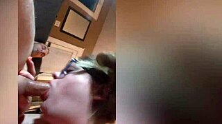 Roxy Faith Swallows Ian's 8in Cock For Facial