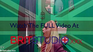 gloryhole teen student swallows deep, big tits in nylon