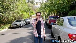 horny teen sucks big cock!