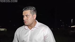 Yuri's horny boss masturbates big cock and cums 😍