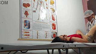 ginecologista fingers patient’s butt and screws her tight brazilian hole. it’s wild!