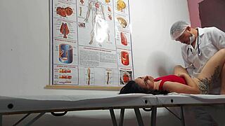 ginecologista fingers patient’s butt and screws her tight brazilian hole. it’s wild!