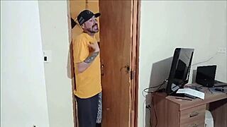 Blindfolded wife, wanna guess who’s joining our bed?