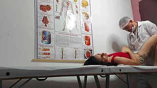 ginecologista fingers patient’s butt and screws her tight brazilian hole. it’s wild!