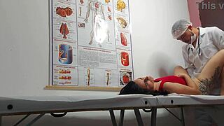 ginecologista fingers patient’s butt and screws her tight brazilian hole. it’s wild!