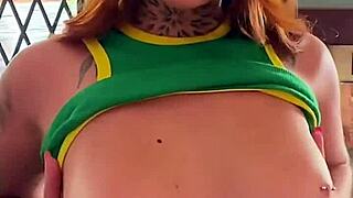 Petite Redhead Busty Latina Deepthroats Sloppy Blowjob After Casting Pov.