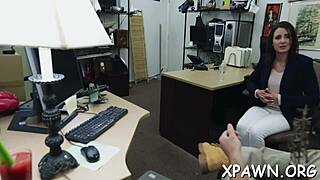 Shy Harlot Bends Over For Rough Doggystyle In Shop Contest