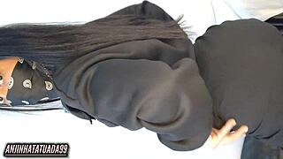 solo with bandana and pink lipstick, guided masturbation on my pussy until i cum on my face.