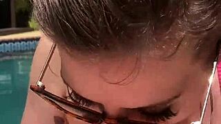 Katarina kitty deep throats by the pool