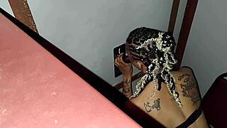 First Time Sucking at Glory Hole With Exotic Tongue