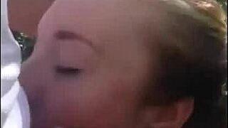 cute tinder girl gives outdoor blowjob in public