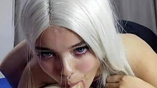 Watch this cute blonde teen give a blowjob in 69 position?