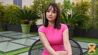 Abby the sublime french slut craves hard sex with her natural big tits