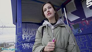 Smoker flashes tits on train to pay fine! 😏