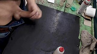 masturbating on my workbench at work