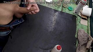 masturbating on my workbench at work