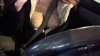 Italian long hair big tits artemisia love driving around and showing her big tits