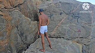 Intense Emotions As Brazilian Bodybuilder Dominates Two On Public Beach