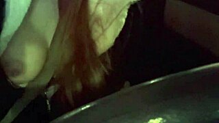 Italian long hair big tits artemisia love driving around and showing her big tits