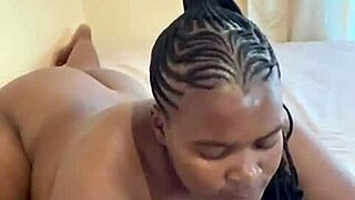 Hot Ebony Solo Plays with Dildo