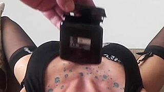 she turns on the water for a rough blowjob session