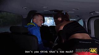 Hot Athlete Picked Up on Street for POV Car Bang with Boyfriend Watching