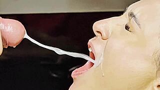 The bunny girl rode the big black cock, grinding her pussy until it throbbed and she received cum in mouth