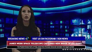 wow, wife licks ex's tits passionately!