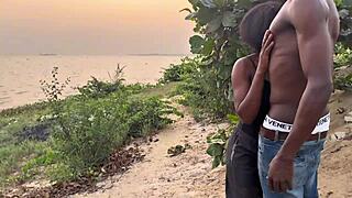 I Groaned Loudly As I Sat On This Bastard's Cock With My Pussy On The Deserted Beach