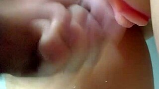 Wow, rubbing my small dick on her pink tight pussy feels so fetishy!